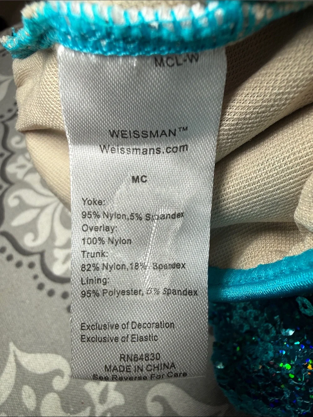 Weissman Dance Costume LOT OF 2 Sequin Recital Pageant Size MC (Medium child)